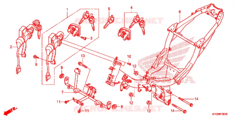 CADRE Honda MOTO 125 FUTURE 2016  AFS125MCSG