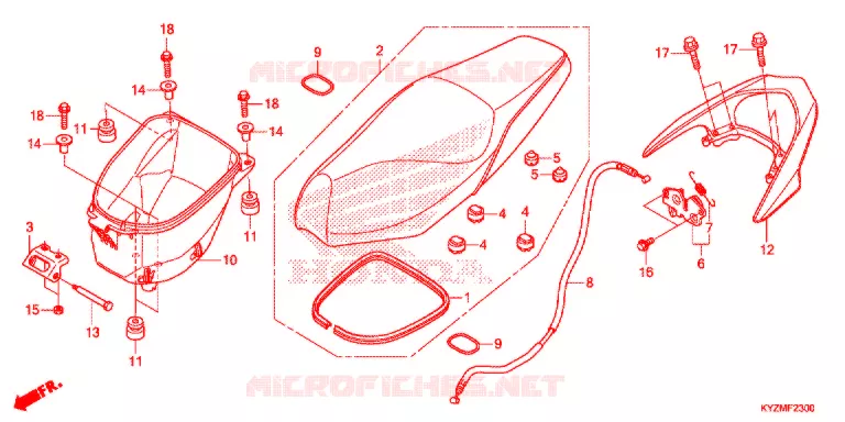 SELLE Honda MOTO 125 FUTURE 2016  AFS125MCSG