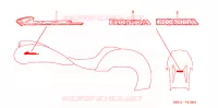 AUTOCOLLANTS pour Honda RUNE 1800 VALKYRIE EB de 2005