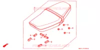 SELLE pour Honda VRX 400 ROADSTAR RED de 1996