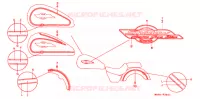 EMBLEME pour Honda VT 1100 SHADOW C2 ACE white ribbon tire de 1997