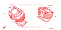 CYLINDRE pour Honda VT 1100 SHADOW American Classic Edition de 1999