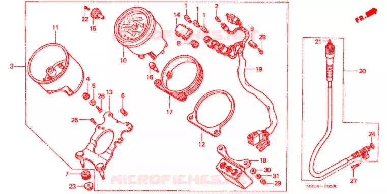 COMPTEUR Honda MOTO 1100 SHADOW 1999  VT1100TX