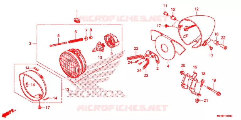 PHARE Honda MOTO 1300 VT 2015  VT1300CRAF