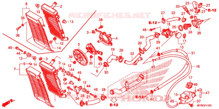 RADIATEUR Honda MOTO 1300 VT 2016  VT1300CRAG