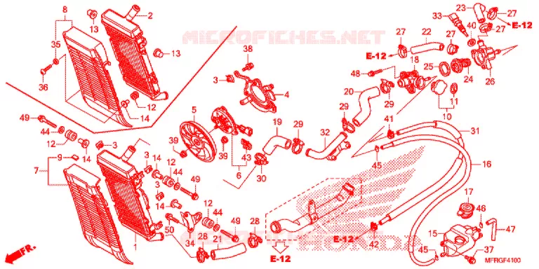 RADIATEUR Honda MOTO 1300 VT 2016  VT1300CRAG