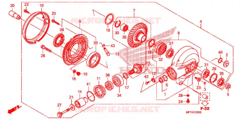 COUPLE CONIQUE Honda MOTO 1300 VT 2011  VT1300CRB_A