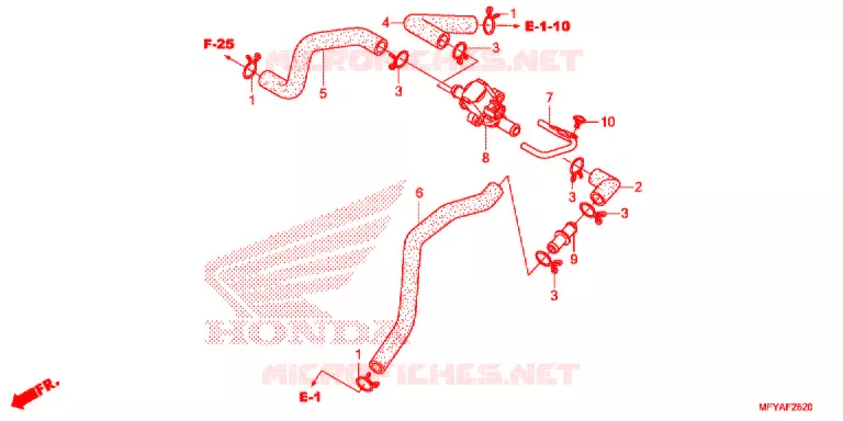 VALVE DE COMMANDE D'INJECTION D'AIR Honda MOTO 1300 VT 2012  VT1300CRC