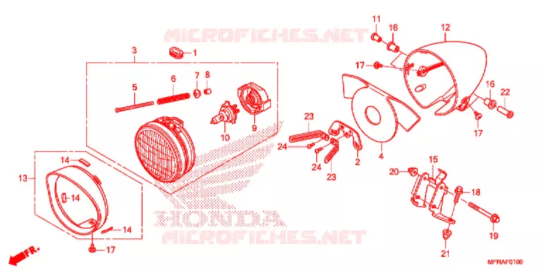 PHARE Honda MOTO 1300 VT 2013  VT1300CRD