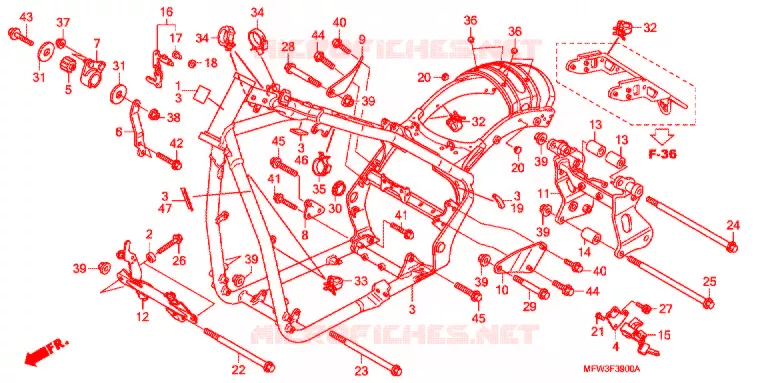 CADRE Honda MOTO 1300 VT 2010  VT1300CSAA