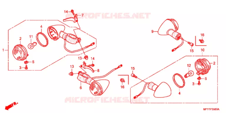 CLIGNOTANT Honda MOTO 1300 VT 2013  VT1300CSAB