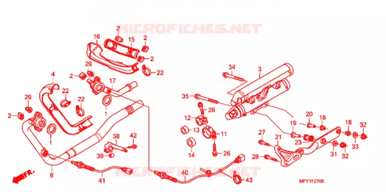 SILENCIEUX D'ECHAPPEMENT Honda MOTO 1300 VT 2012  VT1300CSAB