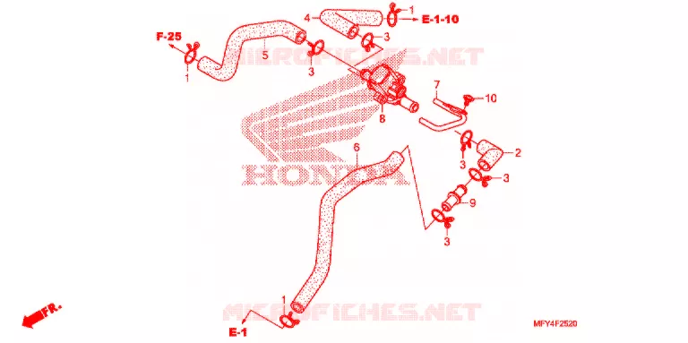VALVE DE COMMANDE D'INJECTION D'AIR Honda MOTO 1300 VT 2011  VT1300CSB_A