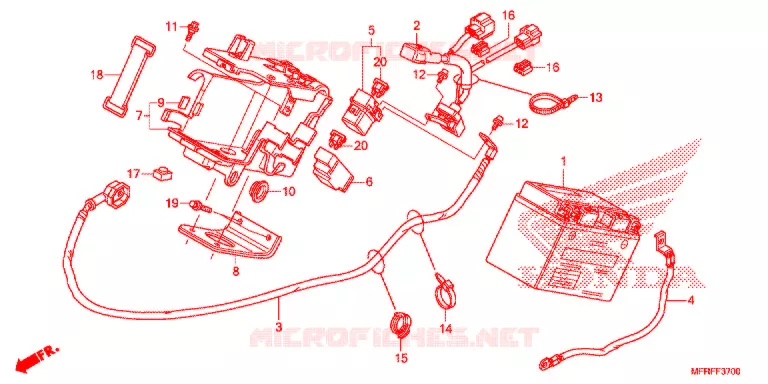 BATTERIE Honda MOTO 1300 VT 2016  VT1300CTAF