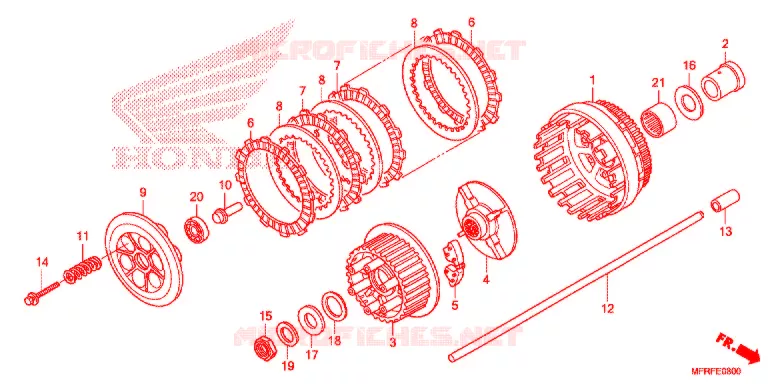 EMBRAYAGE Honda MOTO 1300 VT 2017  VT1300CTAF