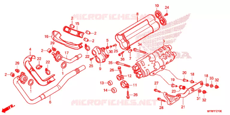 SILENCIEUX D'ECHAPPEMENT Honda MOTO 1300 VT 2019  VT1300CTAF