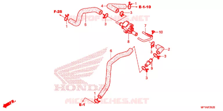 VALVE DE COMMANDE D'INJECTION D'AIR Honda MOTO 1300 VT 2012  VT1300CTC