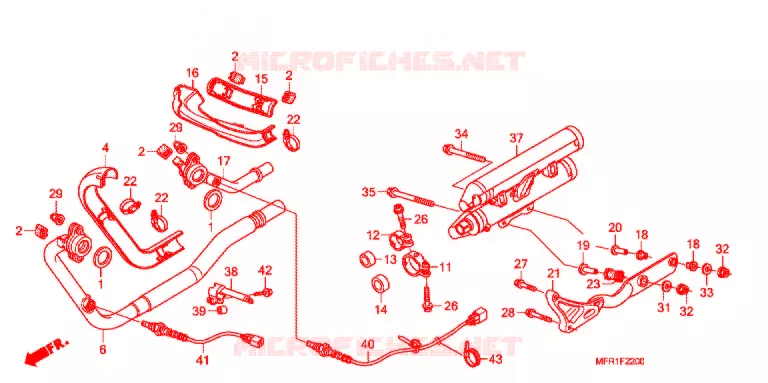 SILENCIEUX D'ECHAPPEMENT Honda MOTO 1300 VT 2012  VT1300CXAC