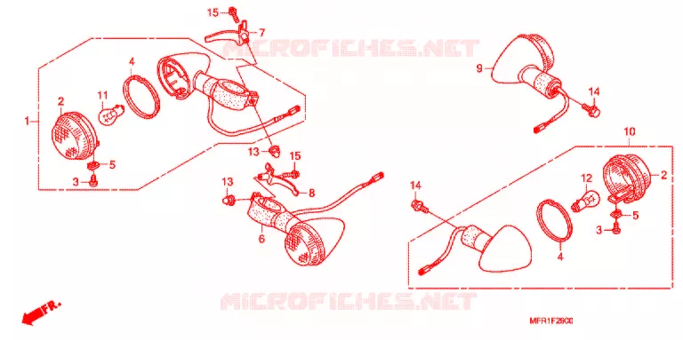 CLIGNOTANT Honda MOTO 1300 VT 2015  VT1300CXAF_J