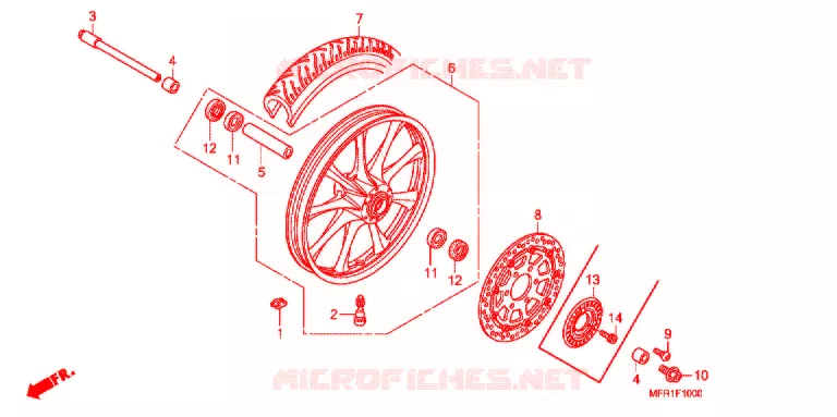 ROUE AVANT Honda MOTO 1300 VT 2017  VT1300CXAF_J