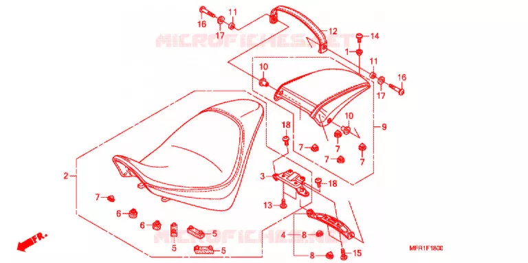 SELLE Honda MOTO 1300 VT 2017  VT1300CXAF_J