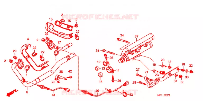 SILENCIEUX D'ECHAPPEMENT Honda MOTO 1300 VT 2011  VT1300CXB