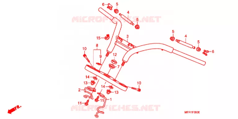 GUIDON - TE DE FOURCHE Honda MOTO 1300 VT 2012  VT1300CXC