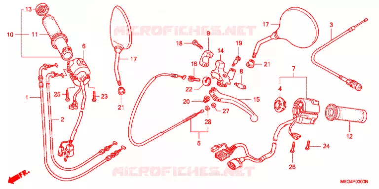 COMMODOS - POIGNEES Honda MOTO 750 SHADOW 2005  VT750CA5