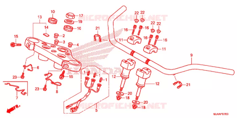 GUIDON (VT750C/CA/CS) Honda MOTO 750 SHADOW 2013  VT750CD