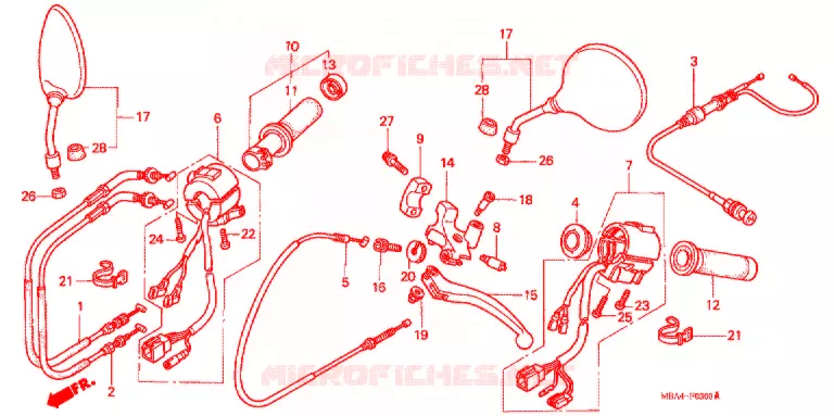 COMMODOS - POIGNEES Honda MOTO 750 SHADOW 1998  VT750CD2W