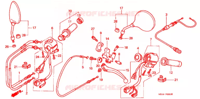COMMODOS - POIGNEES Honda MOTO 750 SHADOW 1999  VT750CD2X