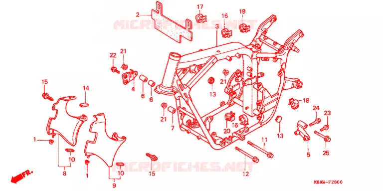 CADRE Honda MOTO 750 SHADOW 1999  VT750CD3X