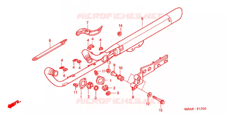 SILENCIEUX D'ECHAPPEMENT Honda MOTO 750 SHADOW 2002  VT750CDA2