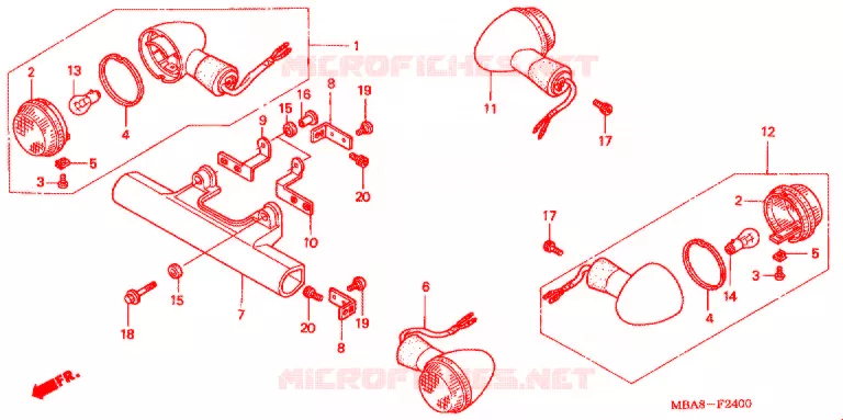 CLIGNOTANT Honda MOTO 750 SHADOW 2002  VT750CDA2