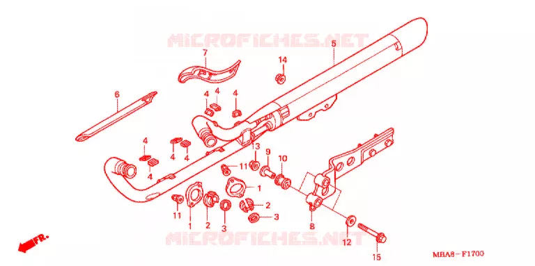 SILENCIEUX D'ECHAPPEMENT Honda MOTO 750 SHADOW 2003  VT750CDA3
