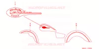 AUTOCOLLANTS (VT750CDA/CDB/CDC) pour Honda SHADOW VT 750 DELUXE ACE de 2002