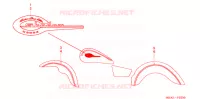 AUTOCOLLANTS (VT750CDA/CDB/CDC) pour Honda SHADOW VT 750 DELUXE ACE de 2002