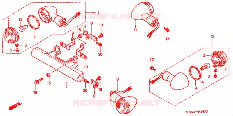 CLIGNOTANT Honda MOTO 750 SHADOW 2003  VT750CDC3