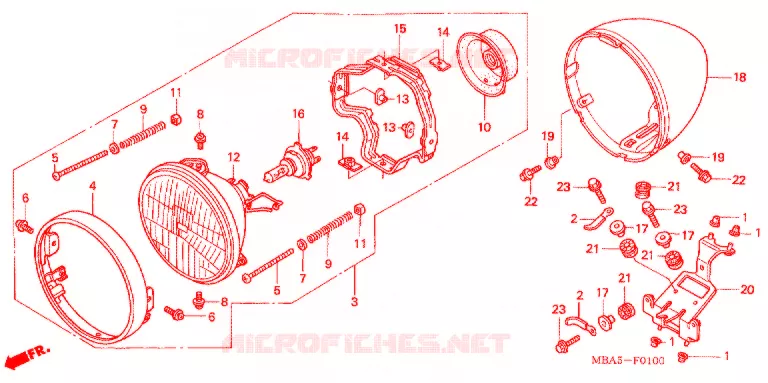 PHARE Honda MOTO 750 SHADOW 2002  VT750CDD2