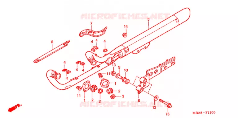 SILENCIEUX D'ECHAPPEMENT Honda MOTO 750 SHADOW 2002  VT750CDD2