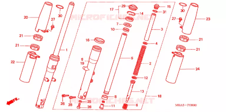FOURCHE Honda MOTO 750 SHADOW 2002  VT750CDD2