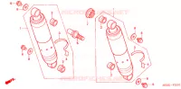 AMORTISSEUR ARRIERE pour Honda SHADOW VT 750 DELUXE ACE Candy Orange/Orange Motif paint scheme de 2003