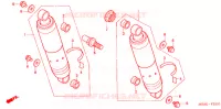 AMORTISSEUR ARRIERE pour Honda SHADOW VT 750 DELUXE ACE Candy Orange/Orange Motif paint scheme de 2003