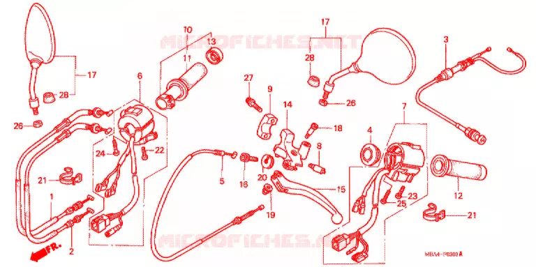 COMMODOS - POIGNEES Honda MOTO 750 SHADOW 1998  VT750CDW