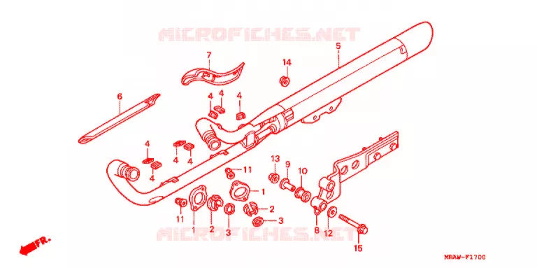 SILENCIEUX D'ECHAPPEMENT Honda MOTO 750 SHADOW 1998  VT750CDW