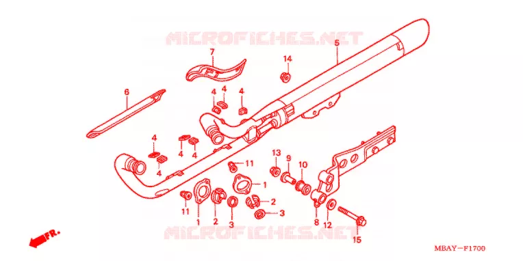 SILENCIEUX D'ECHAPPEMENT Honda MOTO 750 SHADOW 2000  VT750CDY