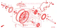 ROUE ARRIERE pour Honda CBR 1000 ABS RED de 2017