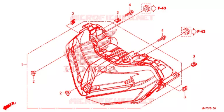 PHARE Honda MOTO 1000 CBR 2017  CBR1000RAH