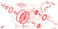 ROUE ARRIERE pour Honda CBR 1000 ABS NOIRE de 2018