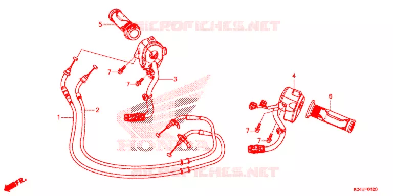 COMMODO - LEVIER - CABLE Honda SCOOTER 300 FORZA 2017  NSS300H